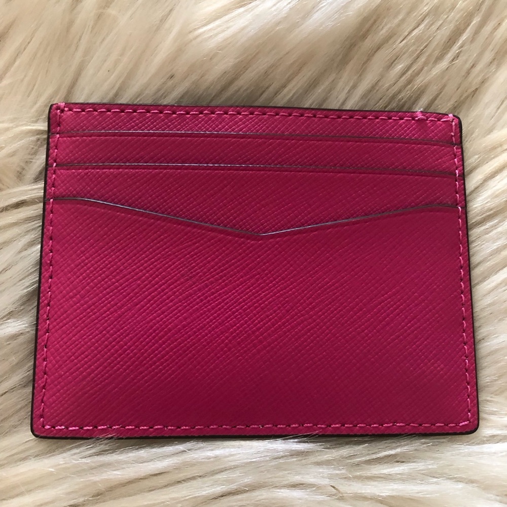 Kate Spade pink leather card case wallet - Picture 2 of 5